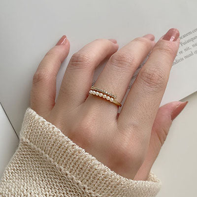 巴洛克珍珠調節戒指